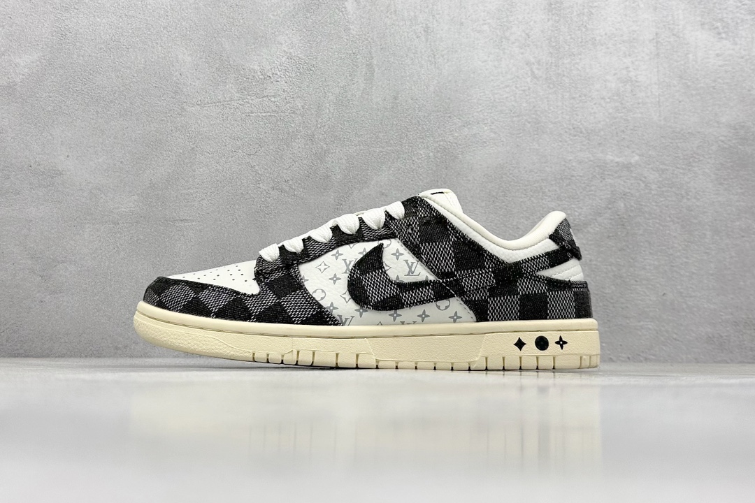 Nike SB Dunk Low x Louis Vuitton 白黑牛仔布  XB3802-353