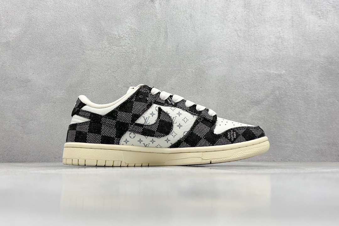 Nike SB Dunk Low x Louis Vuitton 白黑牛仔布  XB3802-353