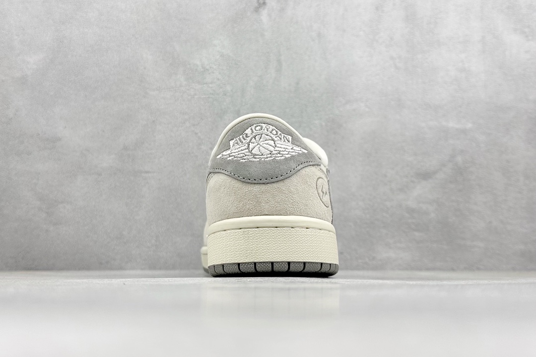 Travis Scott x Nike Air Jordan 1 Low x Fragment Design 米灰 Air Jordan 1 Low 反转米灰小钩满天星倒钩 JH6088-612