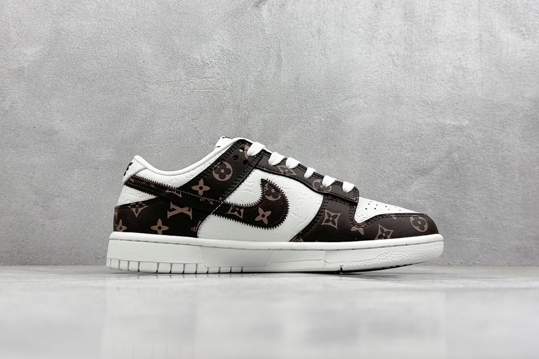 Nike SB Dunk Low x Louis Vuitton 白棕老花满印 DQ1098-360