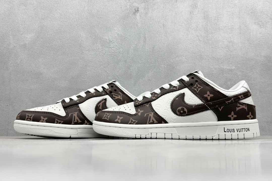 Nike SB Dunk Low x Louis Vuitton 白棕老花满印 DQ1098-360