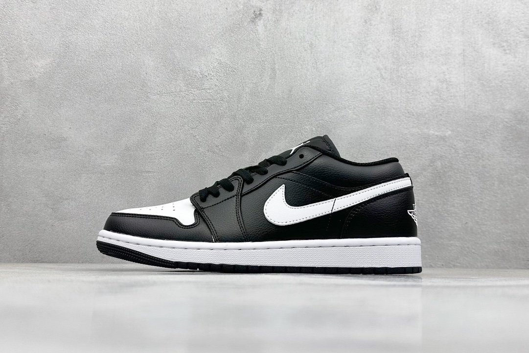 K版 Air Jordan 1 Low 黑白 AJ1乔1低帮休闲板鞋 553558-043