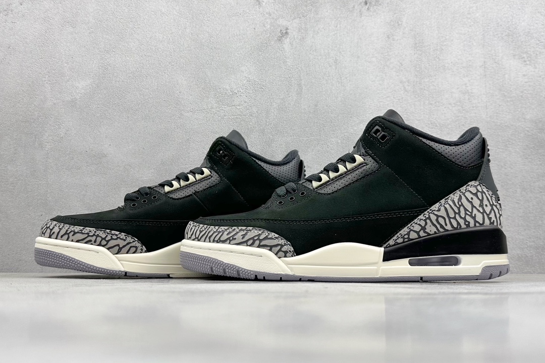 F版 Air Jordan AJ3 Retro 奥利奥 黑爆裂纹 CK9246-001