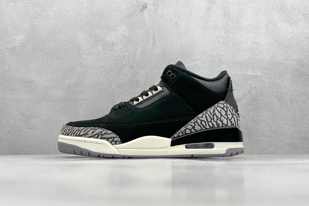 F版 Air Jordan AJ3 Retro 奥利奥 黑爆裂纹 CK9246-001