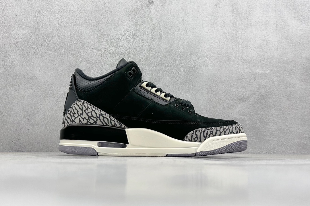 F版 Air Jordan AJ3 Retro 奥利奥 黑爆裂纹 CK9246-001