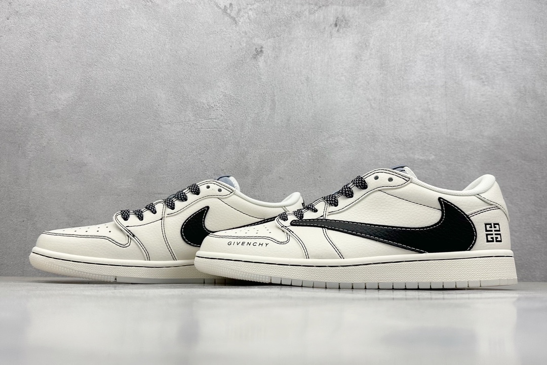 Travis Scott x Fragment Design x Air Jordan 1 Low OG SP AJ1 乔1 纪梵希联名-黑勾水晶 低帮文化休闲板鞋 XY2688-111