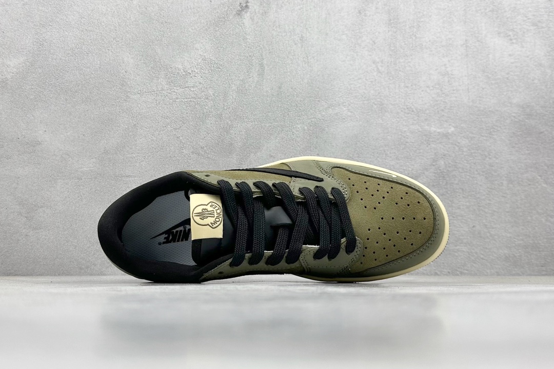 Travis Scott x Nike Air Jordan 1 Low x Moncler Air Jordan 1 Low 反转军绿黑小钩倒钩 CH6336-007