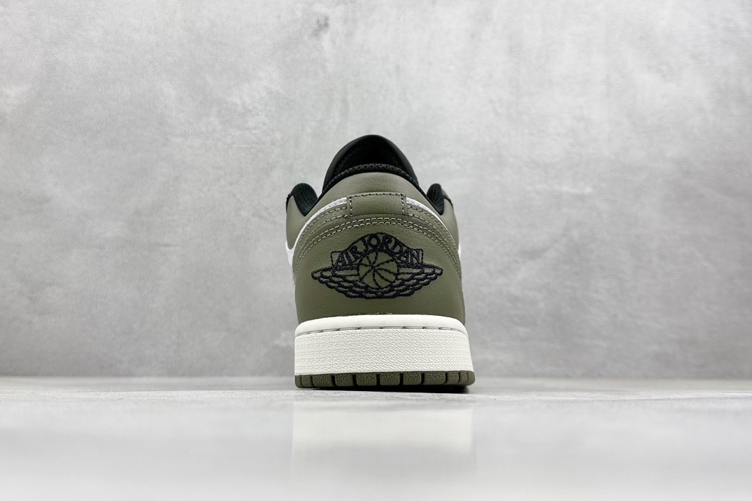 Dt纯原 Jordan Air Jordan 1 Low “Medium Olive” 黑白绿 553558-092