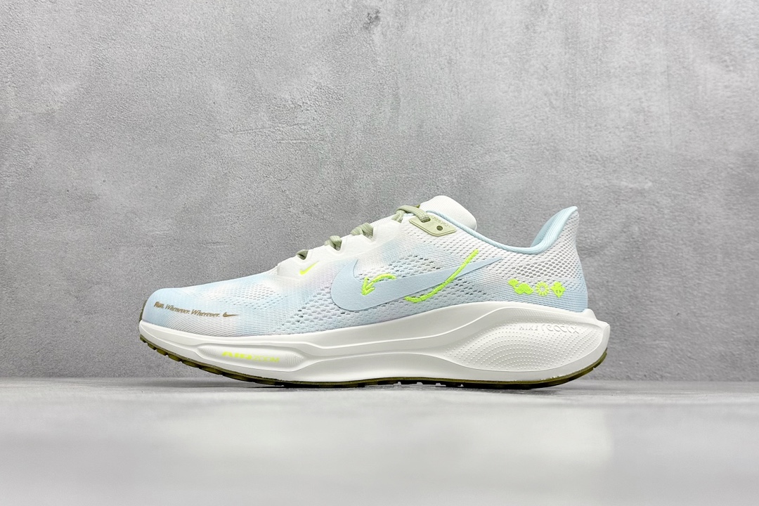 RS版 NK Air Zoom Pegasus 41 鞋面采用外层由韧性纱线+内层网眼布的设计 HQ3465-143