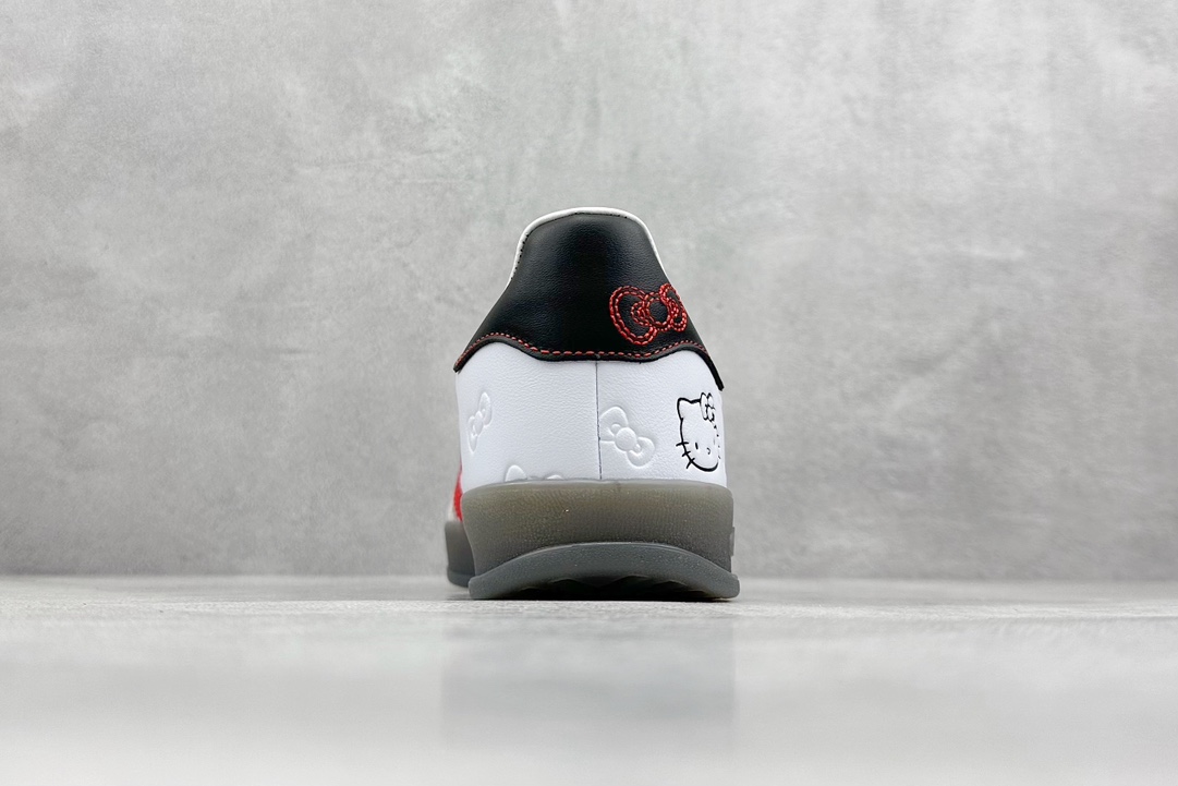 ZY/AY头层 Hello Kitty/凯蒂猫 × adidas originals GAZELLEINDOOR “Whit Red/Core Black”白色 II0013