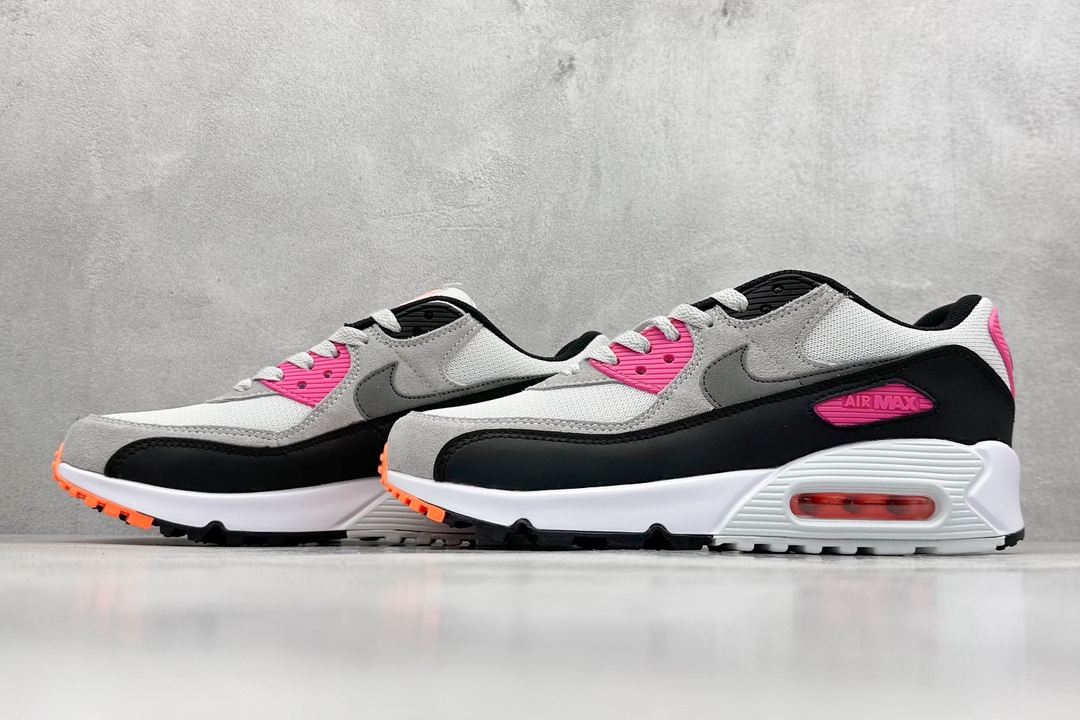 Nike Air Max 90 百搭运动气垫跑鞋 全新包边设计处的斑点由 FN6958-002