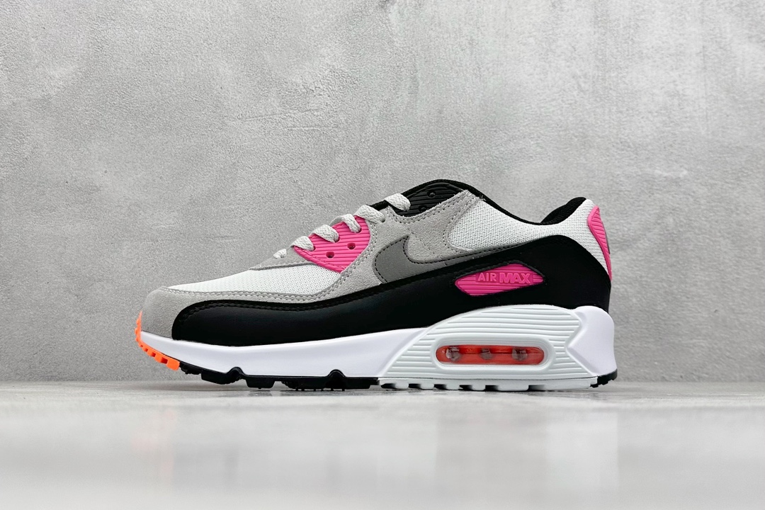 Nike Air Max 90 百搭运动气垫跑鞋 全新包边设计处的斑点由 FN6958-002