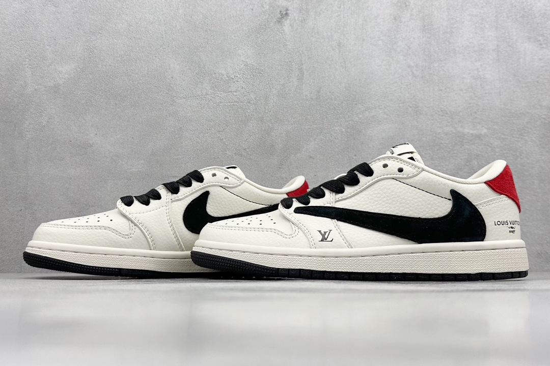 Air Jordan 1 Retro Low x Louis Vuitton x Travis Scott 三方联名白黑红 LX1988-700