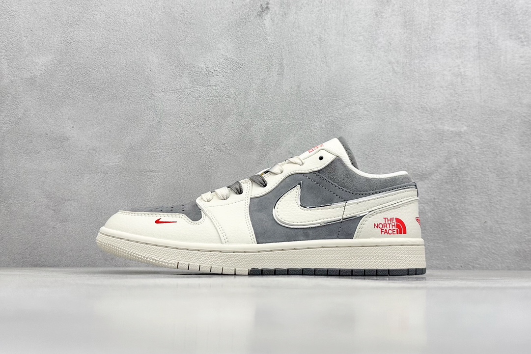 Air Jordan 1 Retro Low x The North Face 米灰红小钩 SJ9950-039