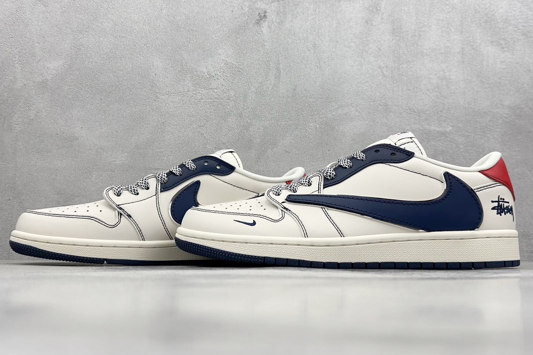 Fragment x Travis Scott x 斯图西 Air Jordan 1 Low 三方联名倒钩 XZ3398-001