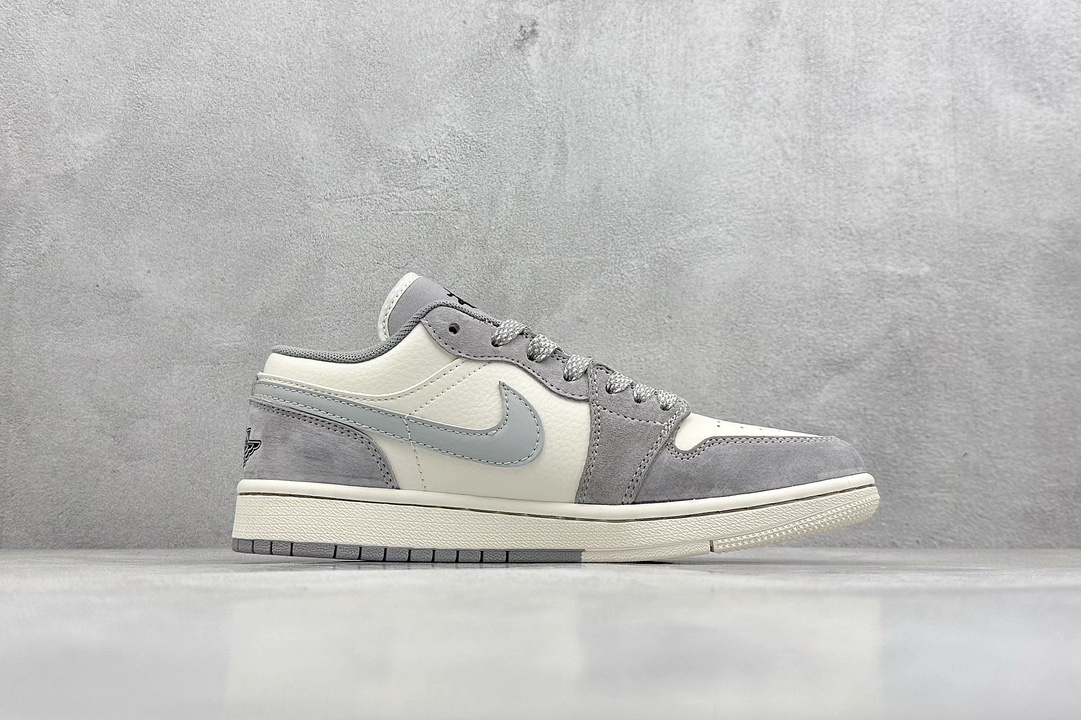 Air Jordan 1 Retro Low x Stussy 米灰翻毛白小钩满天星 SJ9950-045