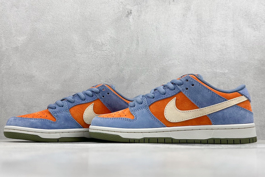 史诗级性价比 NIKE SB Dunk Low ”Light Carbon” 蓝橙 HF3063-002