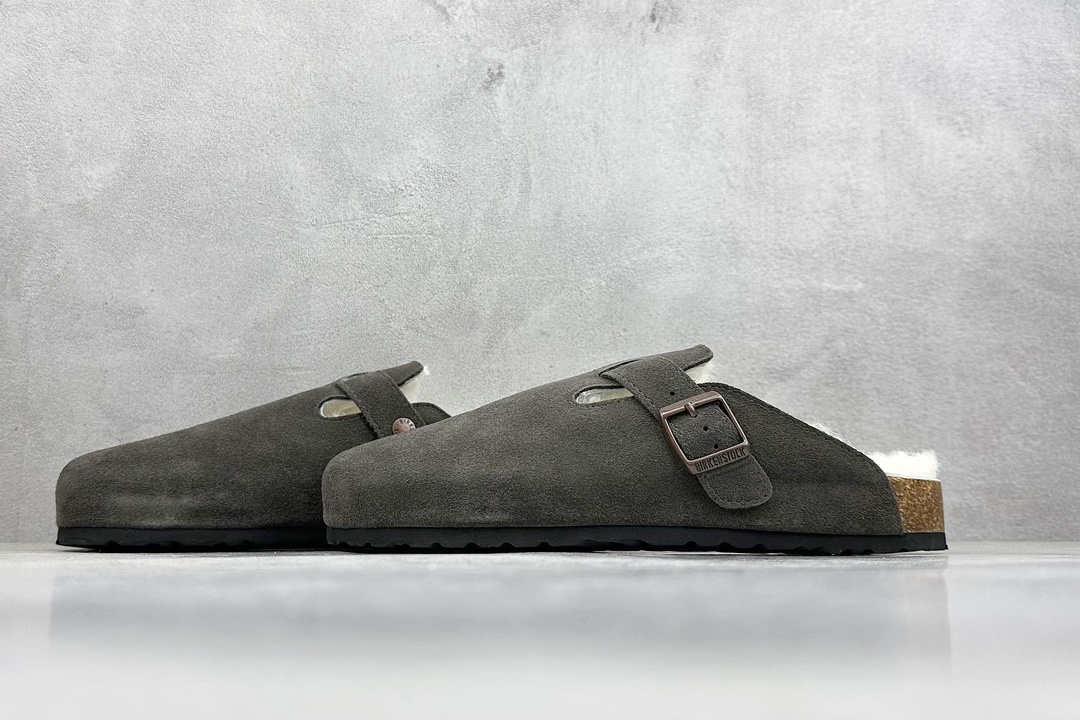 BK版 Birkenstock 博肯软木休闲鞋半拖牛皮绒山革毛毛系列