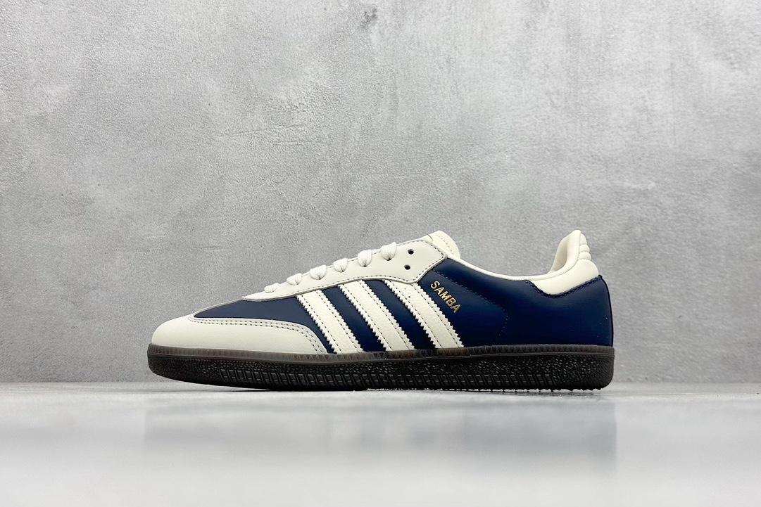 RS版 Adidas Samba OG 白蓝 复古桑巴板鞋 IG1968