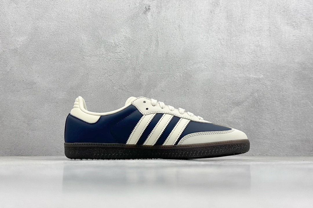 RS版 Adidas Samba OG 白蓝 复古桑巴板鞋 IG1968