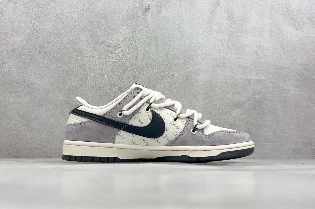 Nike SB Dunk Low x Stussy 米黑麻绳双绑带 SJ2068-295