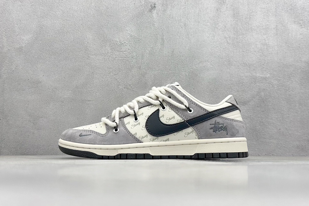 Nike SB Dunk Low x Stussy 米黑麻绳双绑带 SJ2068-295