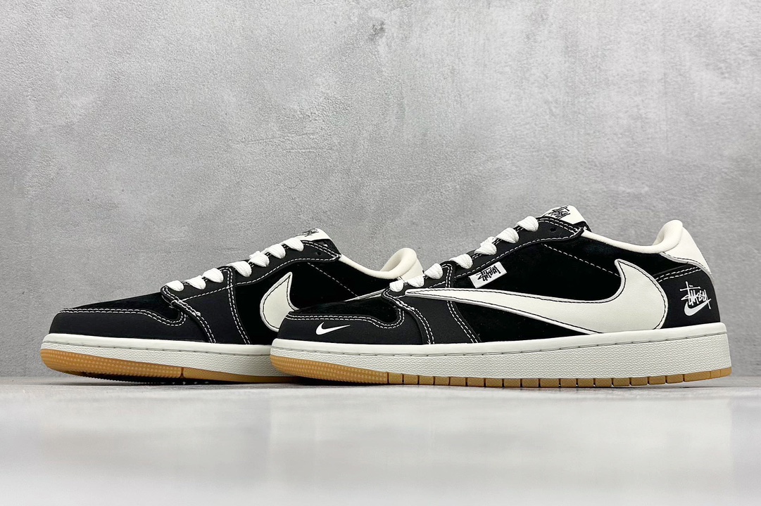 Fragment x Travis Scott x 斯图西 Air Jordan 1 Low 三方联名倒钩 JH6089-004