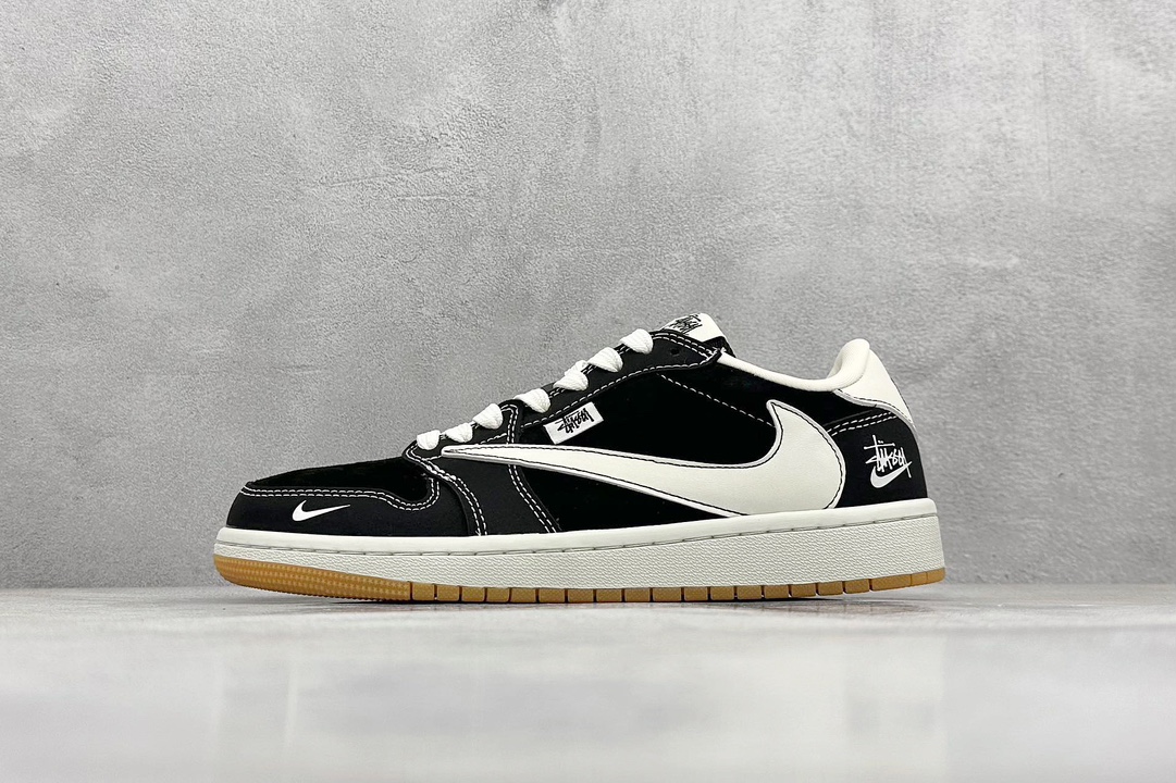 Fragment x Travis Scott x 斯图西 Air Jordan 1 Low 三方联名倒钩 JH6089-004