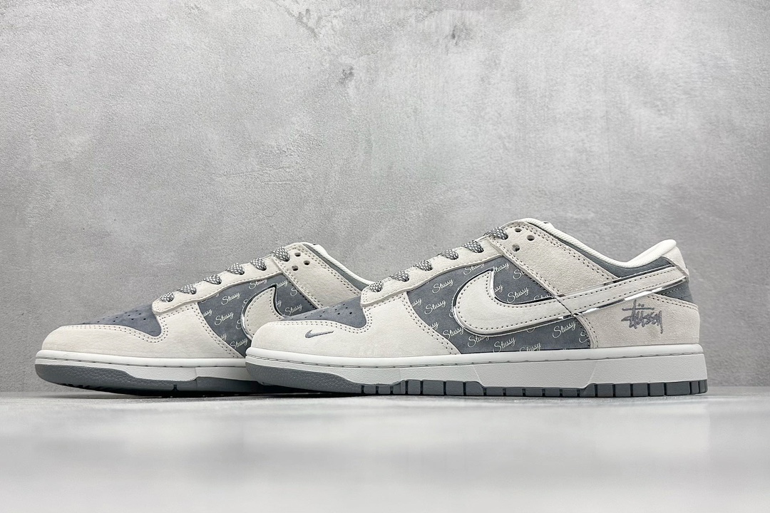 Nike SB Dunk Low x Stussy 灰蓝翻毛小钩满天星 XX2025-578