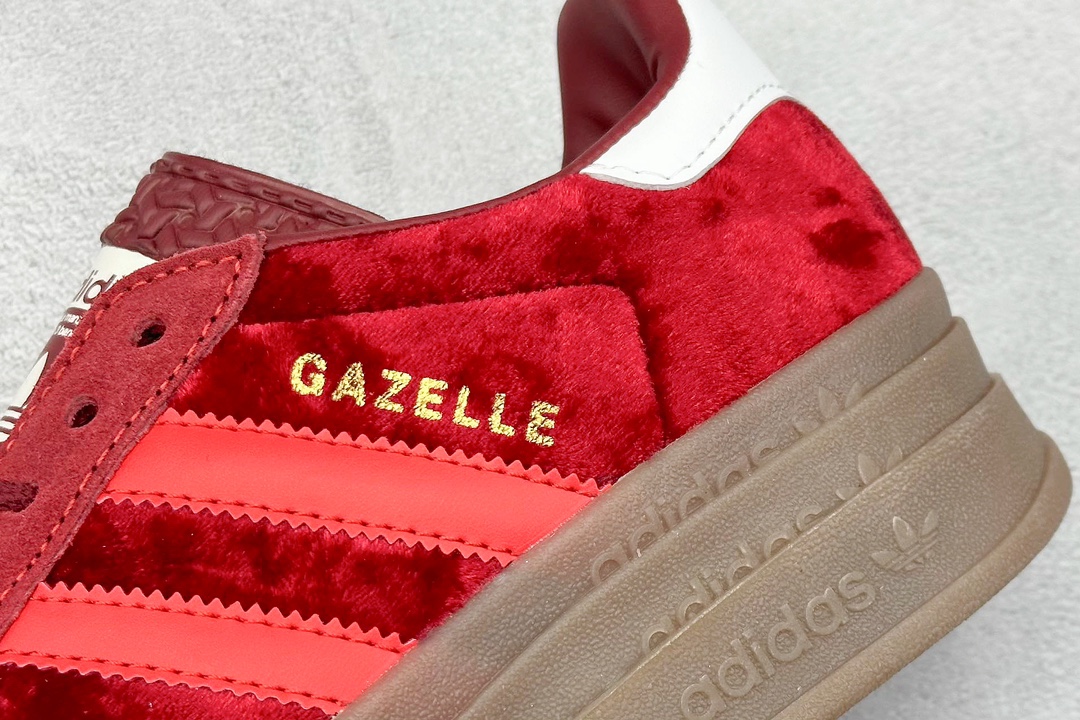 Xs版 Adidas 三叶草 GAZELLE BOLD W 复古怀旧风厚底增高运动板鞋 IG4388