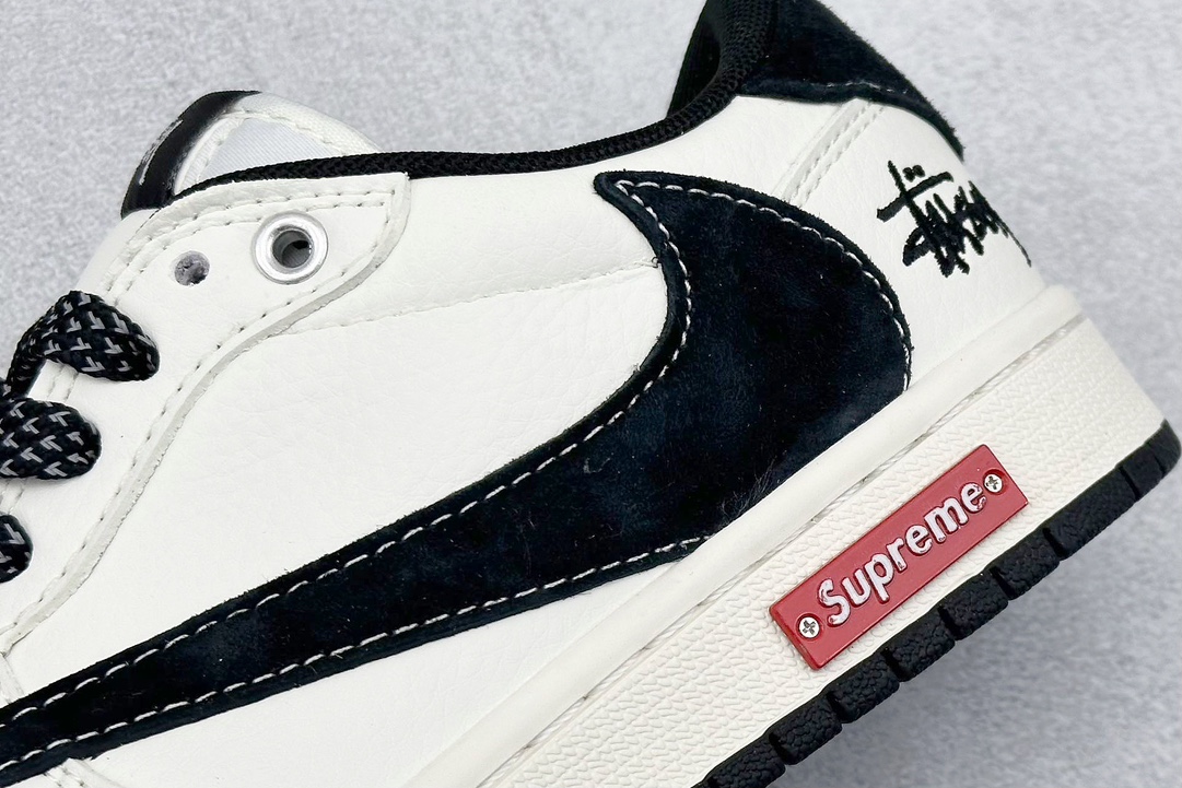 Fragment x Travis Scott x Supreme x 斯图西 Air Jordan 1 Low 三方联名倒钩 SJ2068-129