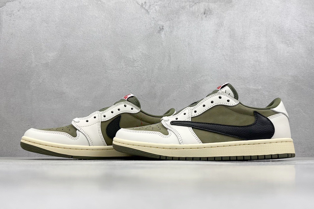 XA版 Travis Scott x Jordan Air Jordan 1 Low OG ”MediumOlive” 米绿 DM7866-200