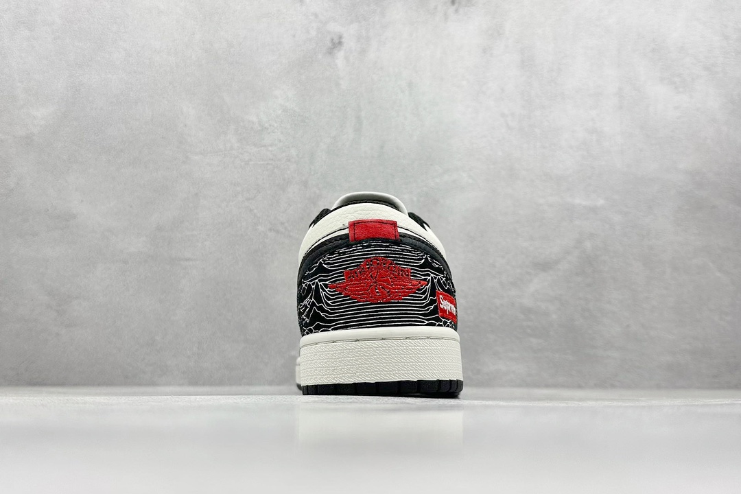 Air Jordan 1 Low AJ1 乔1 Supreme联名-黑白浮雕 高端定制 低帮复古篮球鞋 DC2024-032