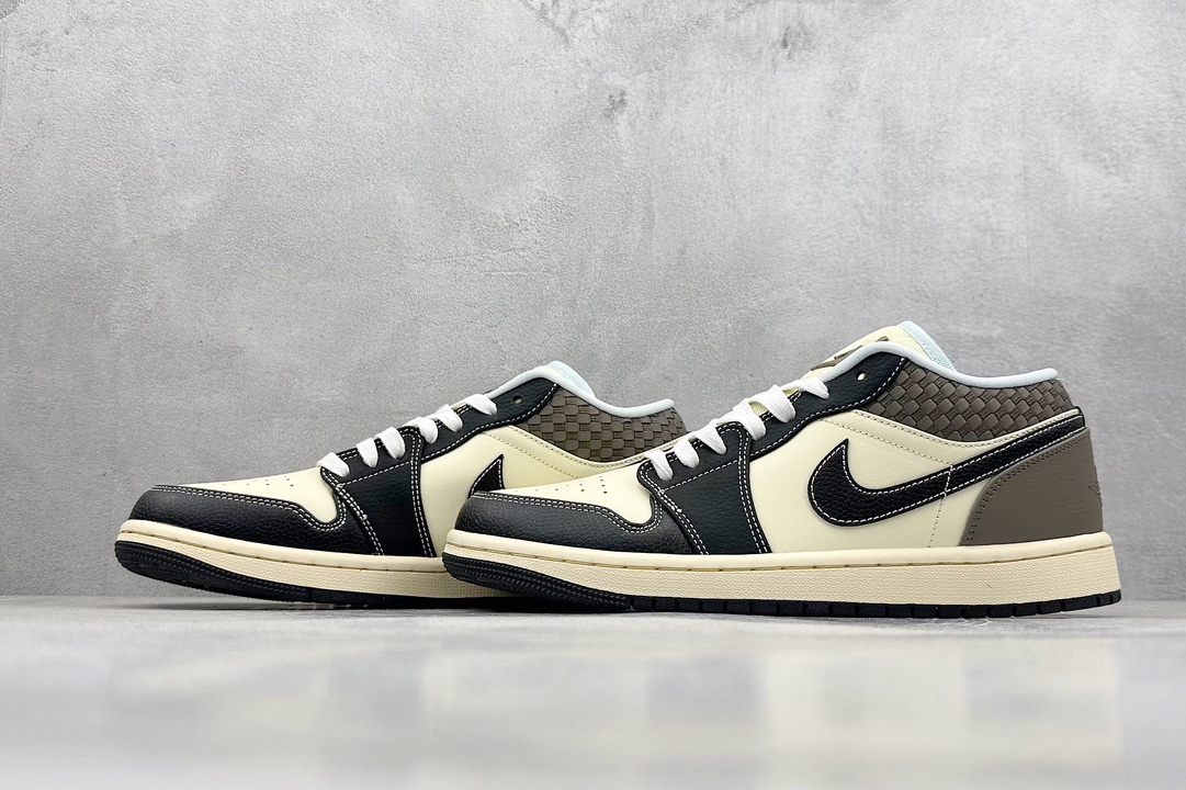 K版 Air Jordan 1 Low ”Coconut Milk Black” AJ1 乔1海岛风情 低帮文化篮球鞋 HQ3437-101