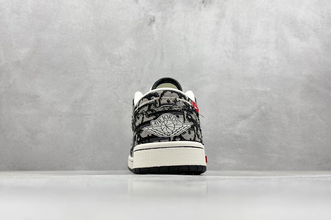 Air Jordan 1 Low AJ1 乔1 迪奥联名-白黑红标 高端定制 低帮复古篮球鞋 SJ9950-036