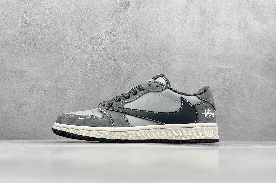 Fragment x Travis Scott x 斯图西 Air Jordan 1 Low 三方联名倒钩 SJ2068-120