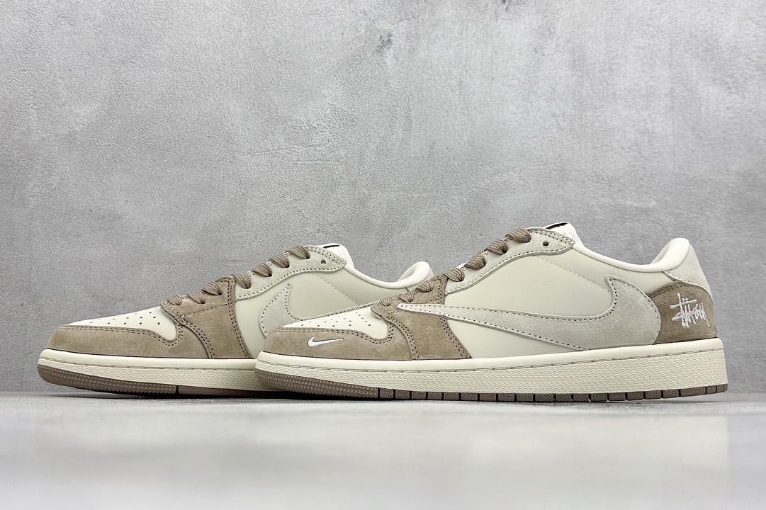 Fragment x Travis Scott x 斯图西 Air Jordan 1 Low 三方联名倒钩 JH6089-001