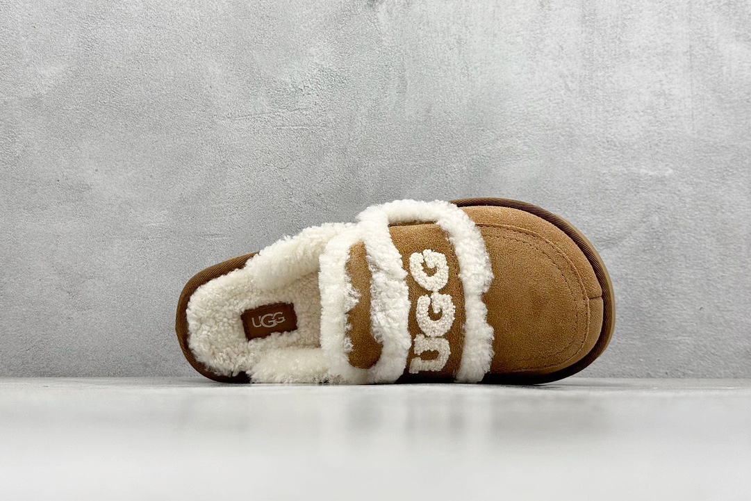 UGG Ozwear 24s 8月上市澳版官网已发售 方圆胖丁毛拖 新款羊毛刺绣半拖毛毛拖雪地靴两色出货