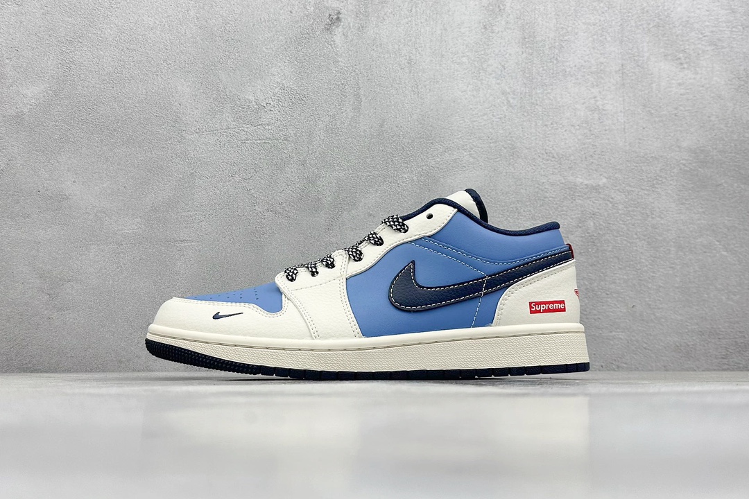 A Air Jordan 1 Retro Low x Supreme 白蓝小钩满天星 XX2410-010