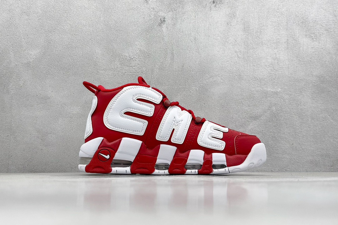 CK版 Air More Uptempo SUPREME 白红联名 代表着历史最高版本皮蓬 902290-600