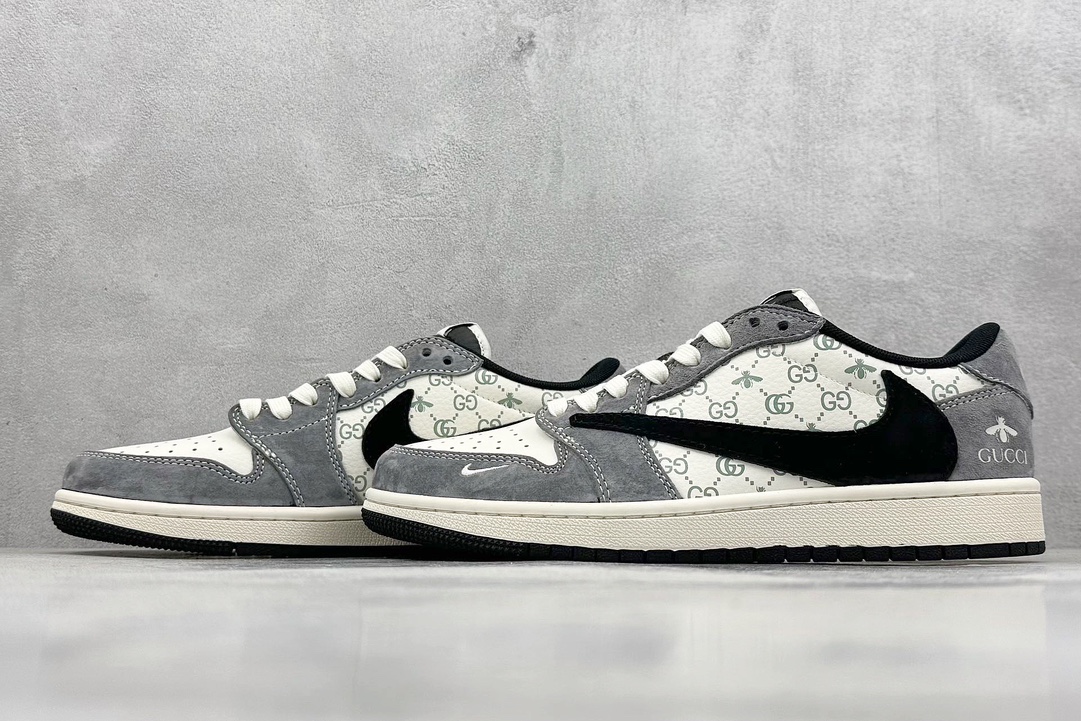 Fragment x Travis Scott x Gucci Air Jordan 1 Low 三方联名倒钩 SJ2068-137