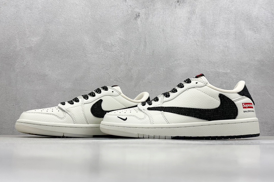 Fragment x Travis Scott x Supreme Air Jordan 1 Low 三方联名倒钩 JH6088-704