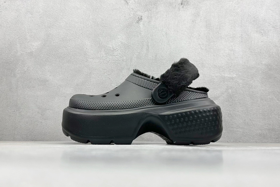 Crocs 卡洛驰 洞洞加绒鞋 大底厚度约5CM 轻便增高