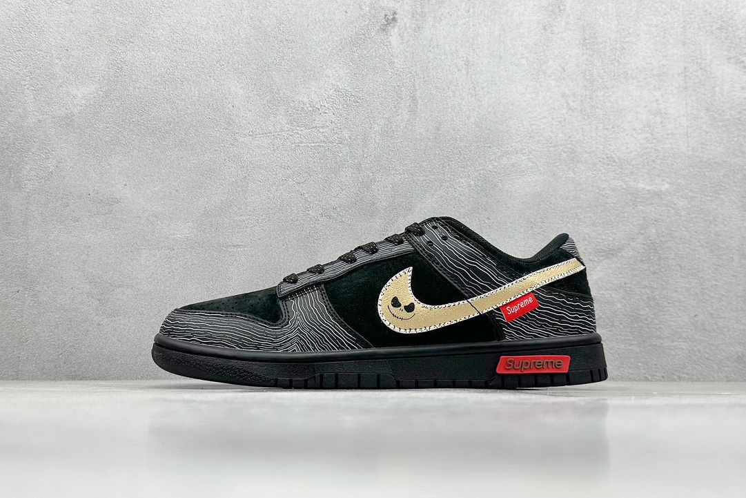 Nike SB Dunk Low x Supreme 联名黑灰鬼脸 XD6188-025