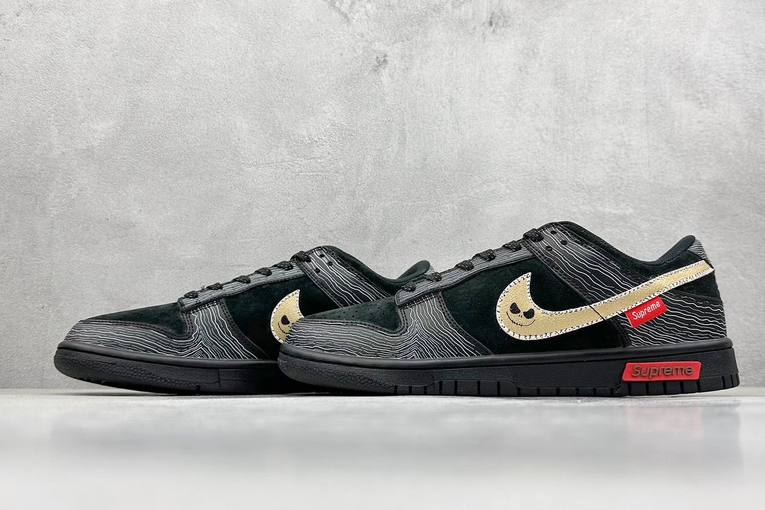 Nike SB Dunk Low x Supreme 联名黑灰鬼脸 XD6188-025