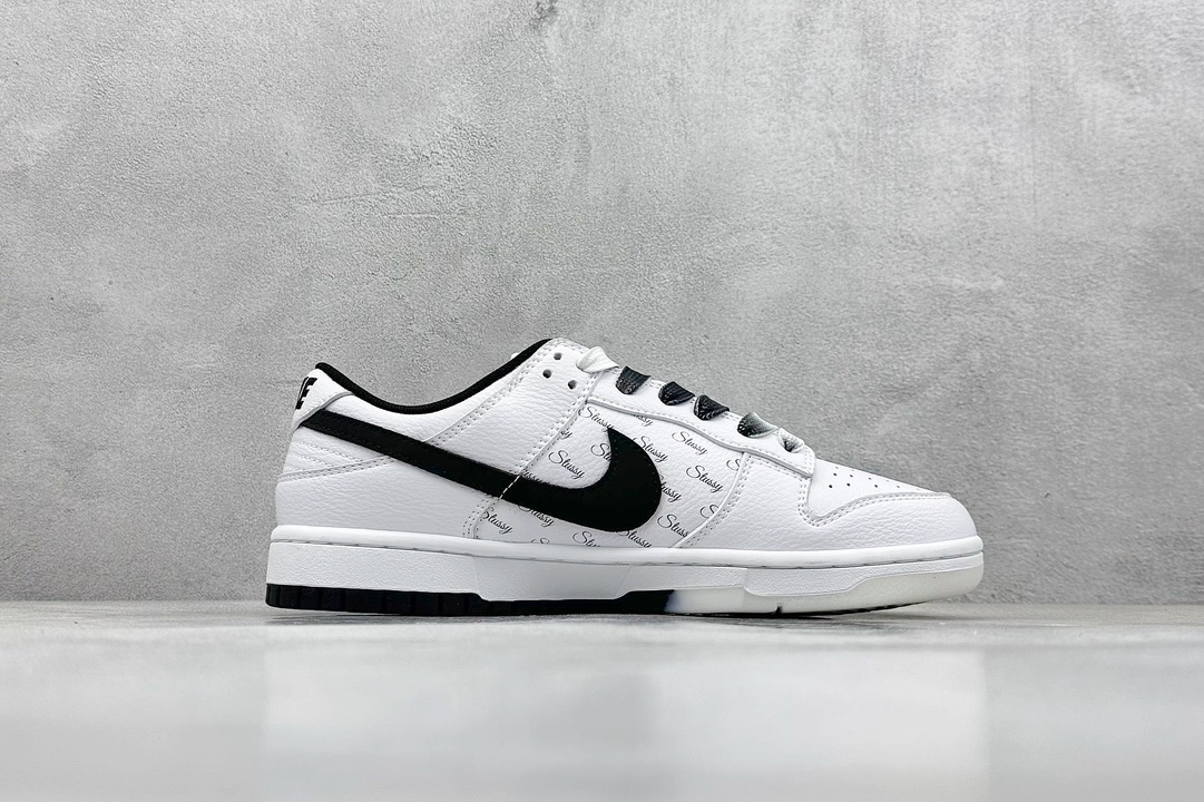 Nike SB Dunk Low x Stussy 白黑三小钩 NK3638-045