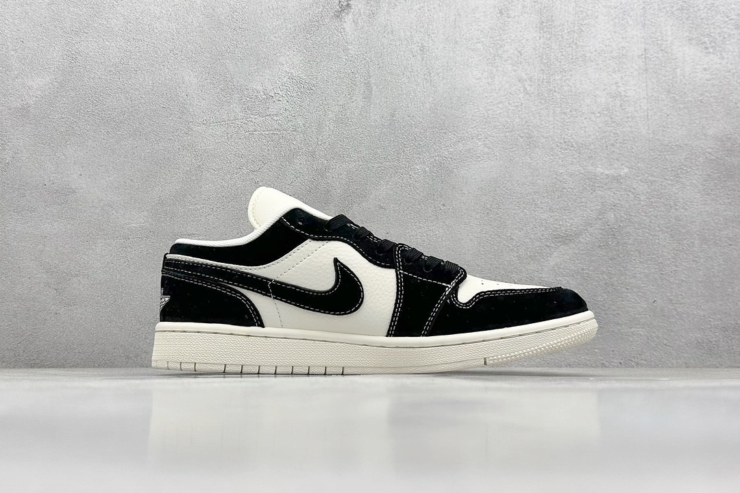 Air Jordan 1 Low AJ1 乔1 暴力熊联名-黑白米底低帮复古篮球鞋 SJ9950-038