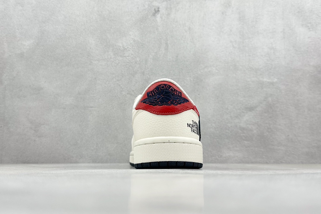 Travis Scott x Fragment Design x Air Jordan 1 Low OG SP AJ1 乔1 Supreme北面联名-米白红尾黑勾 低帮文化休闲板鞋 DIY1688-003