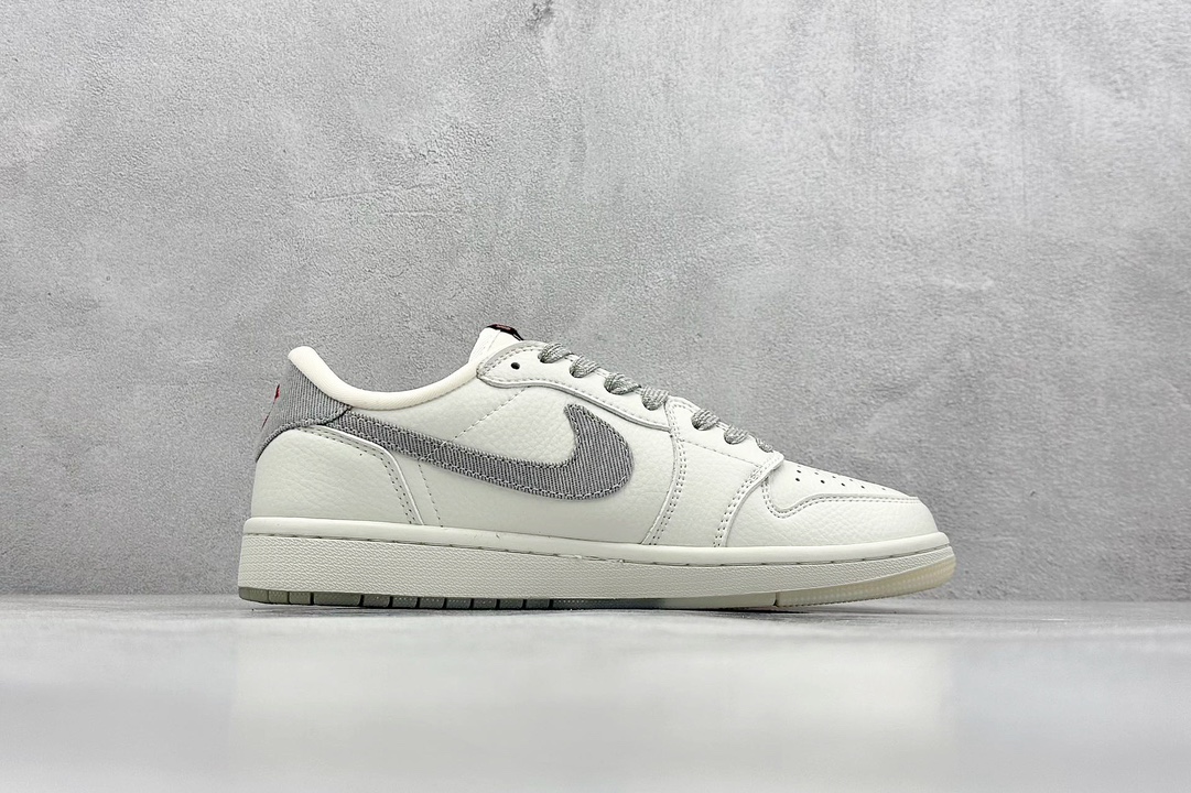 Air Jordan 1 Low OG ”高端定制” Sup米白灰牛仔倒钩 JH6088-705