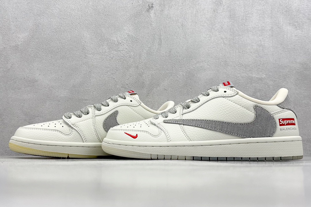 Air Jordan 1 Low OG ”高端定制” Sup米白灰牛仔倒钩 JH6088-705